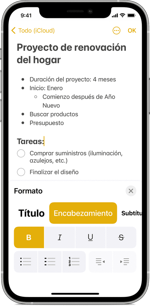 Ios15 iphone12 pro notes format note Reparar Mac Madrid notas de apple